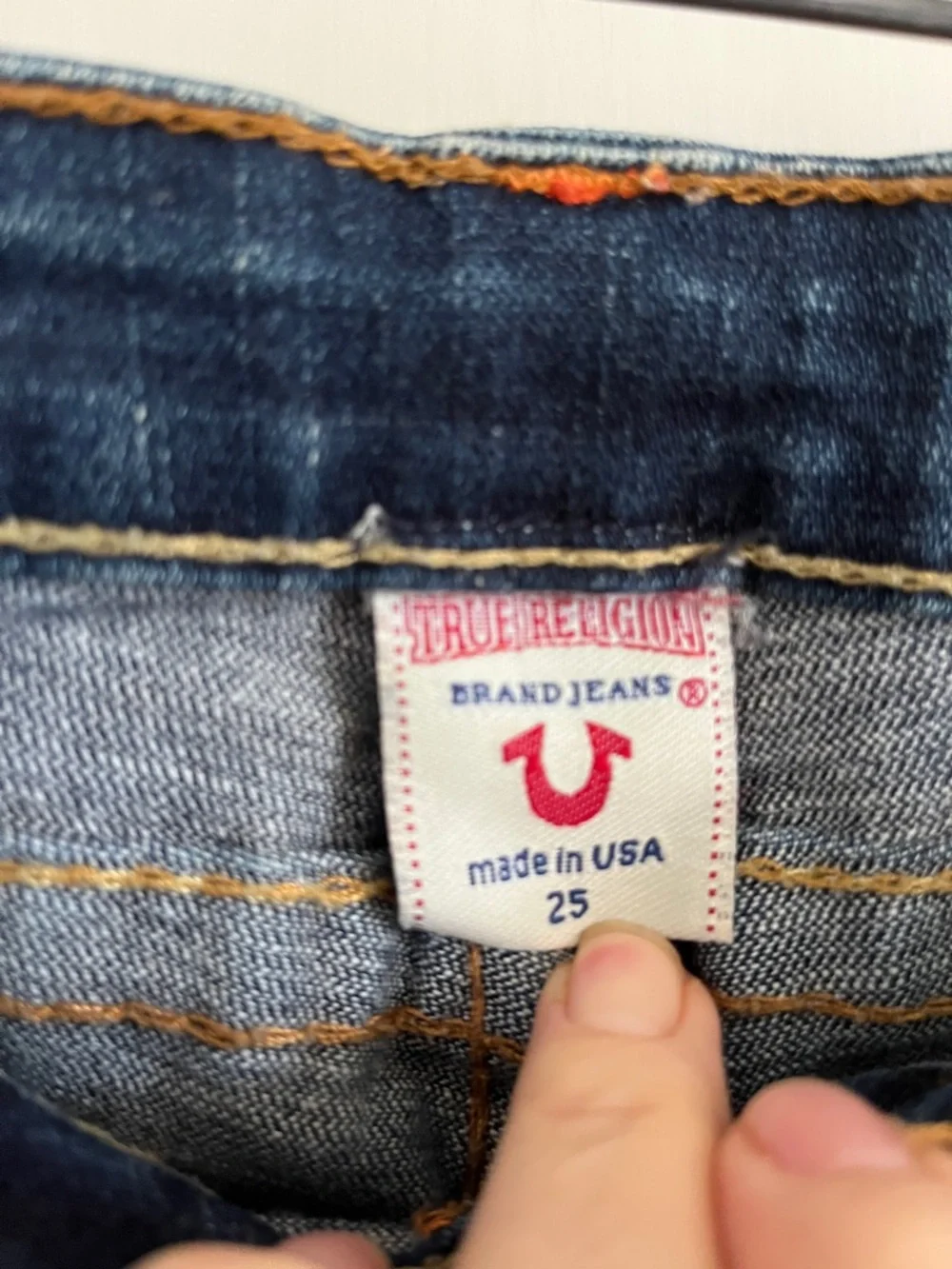 True Religion Dark Blue Julie Capri denim Jeans - Picture 2 of 10